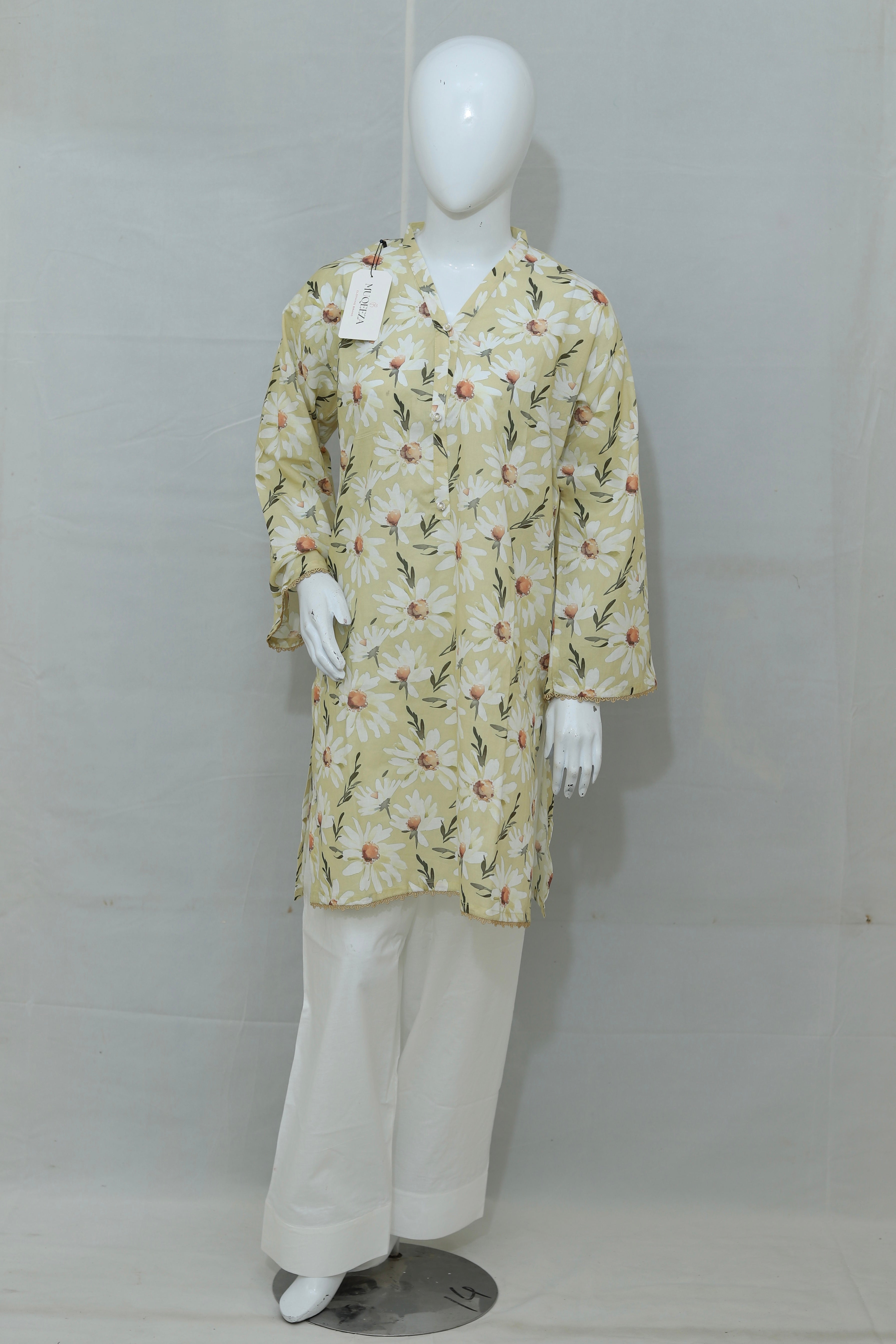 Stitched Printed Lawn Dress With Shalwar (2PC/3PC)