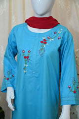 Stitched Hand Embroidered  Lawn Dress (2PC/3PC)