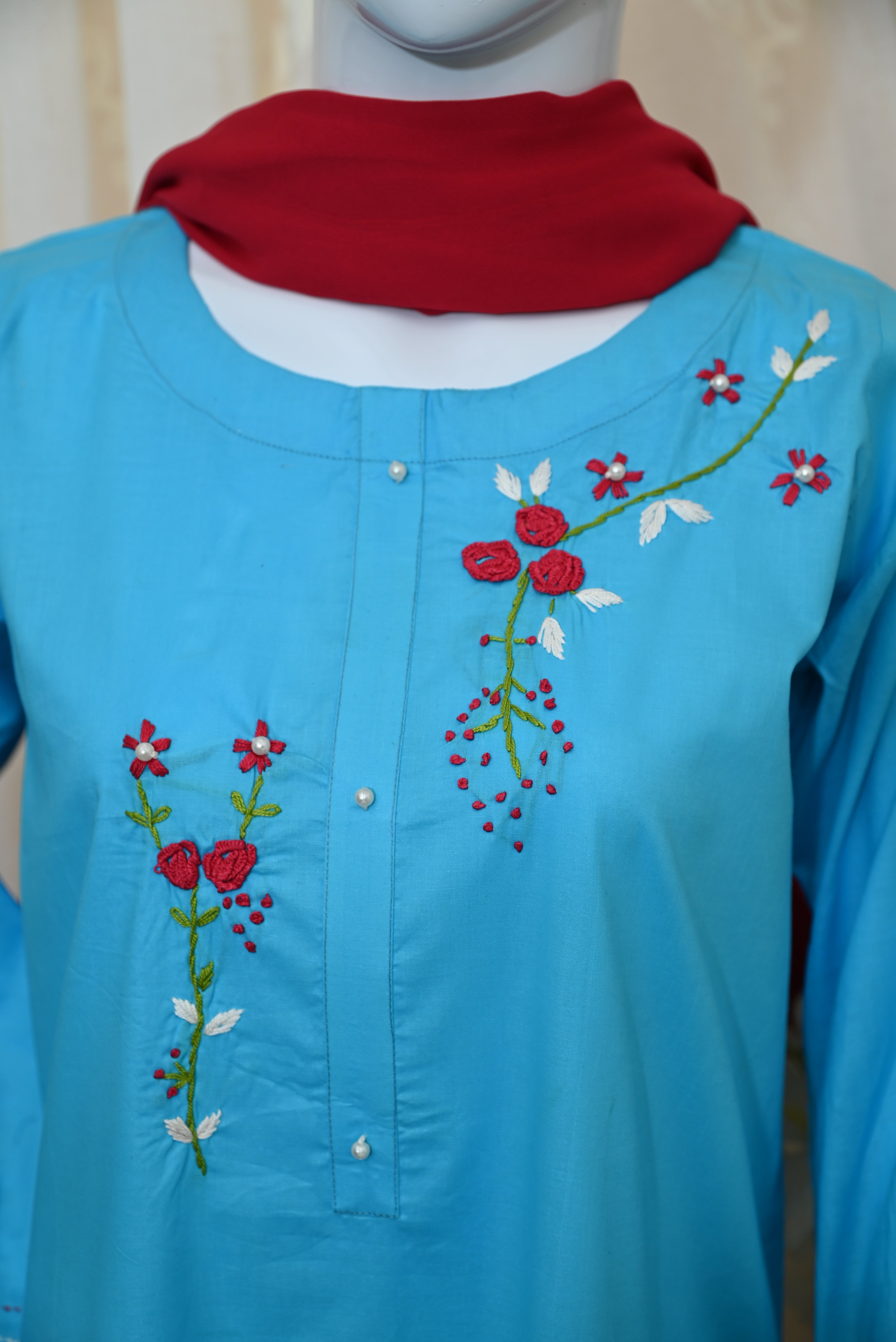 Stitched Hand Embroidered  Lawn Dress (2PC/3PC)