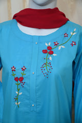 Stitched Hand Embroidered  Lawn Dress (2PC/3PC)