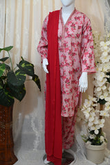 Stitched Printed Lawn Dress (2PC/3C)