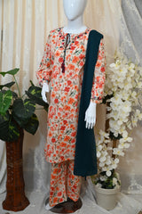 Stitched Hand Embroidered  Printed Lawn Dress (2PC/3PC)