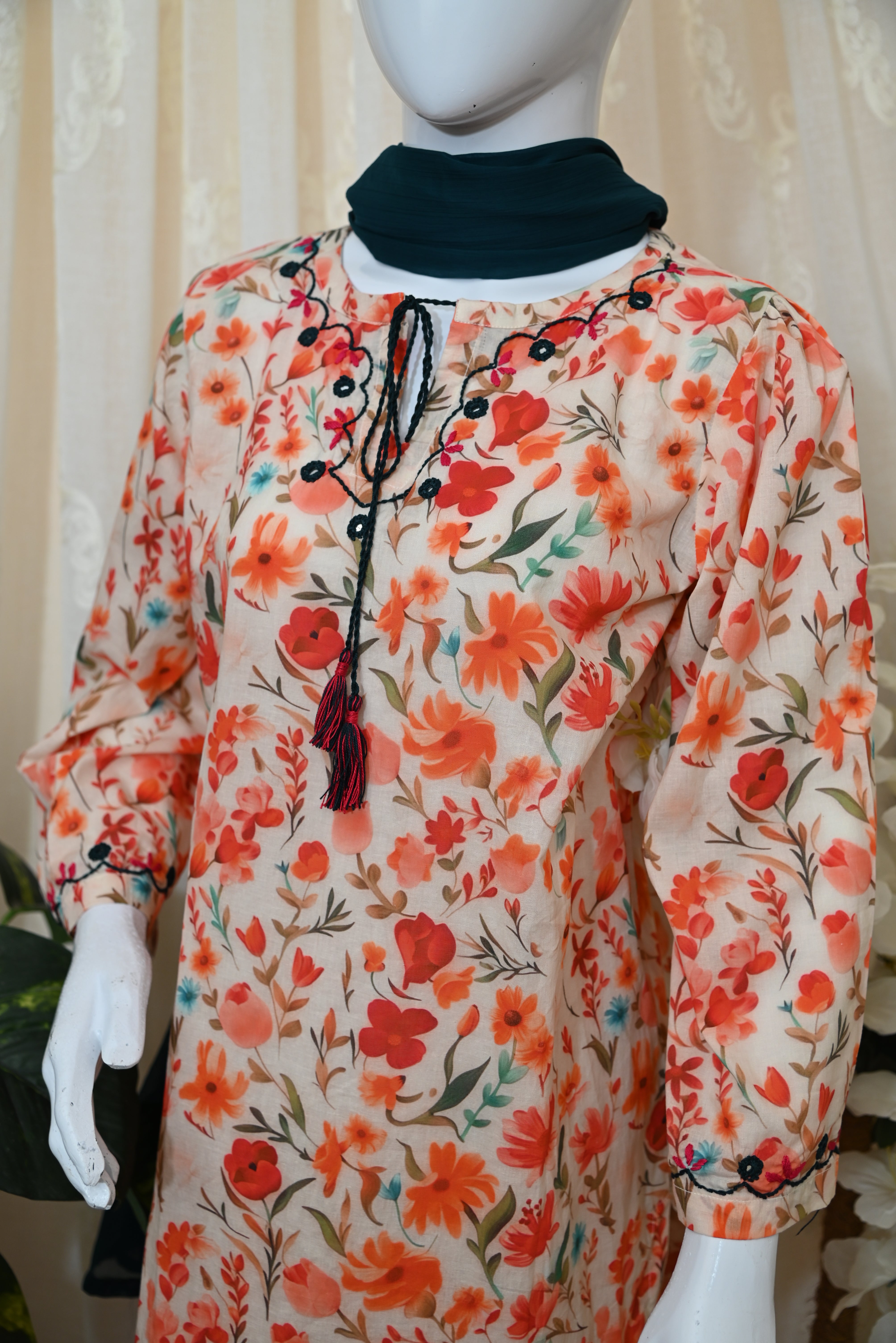 Stitched Hand Embroidered  Printed Lawn Dress (2PC/3PC)