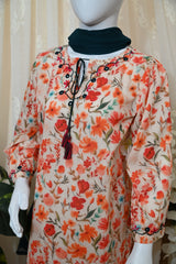 Stitched Hand Embroidered  Printed Lawn Dress (2PC/3PC)