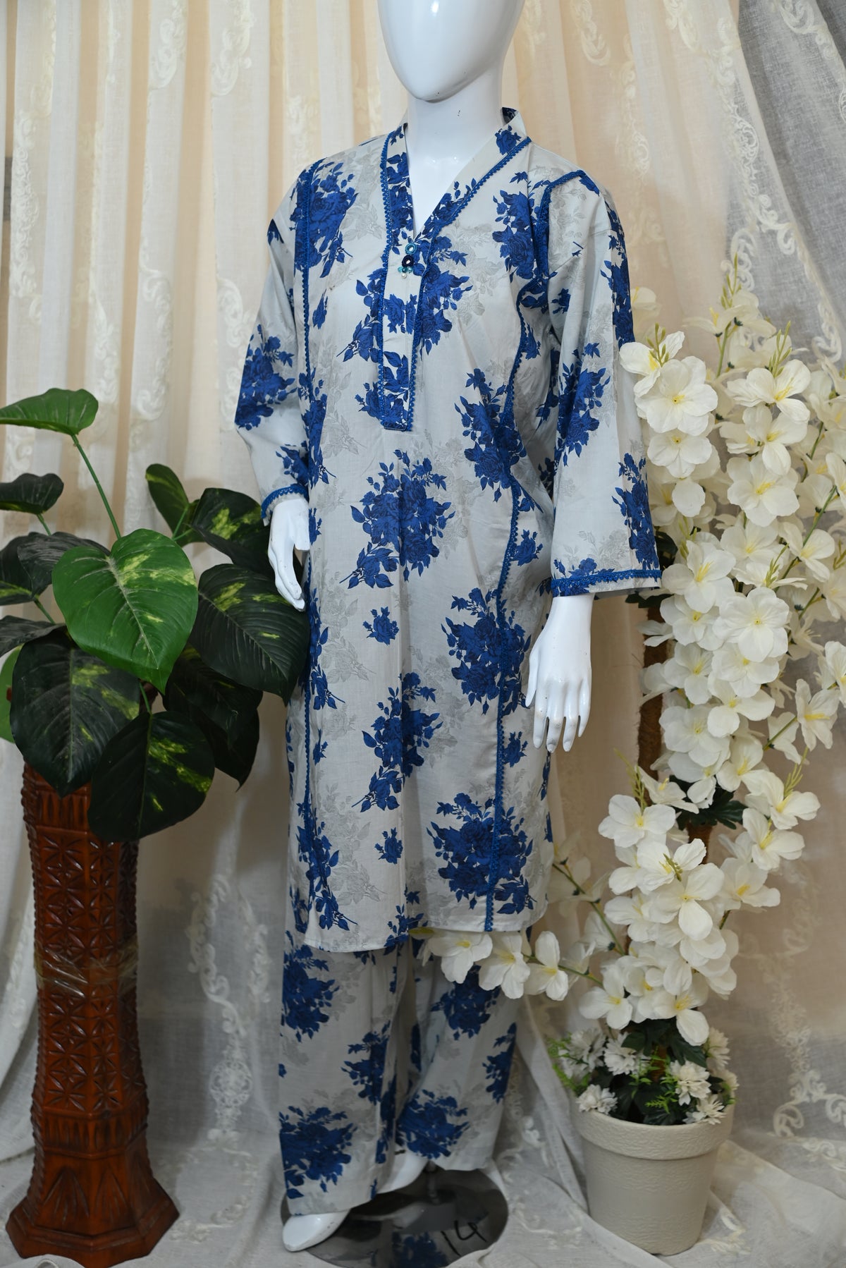 Stitched Printed Lawn Dress (2PC)