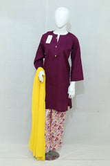 Stitched Lawn Dress With Shalwar